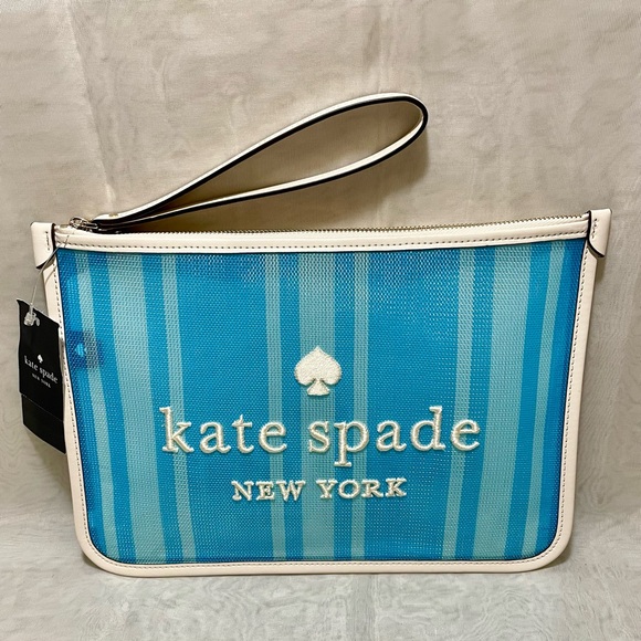Kate Spade Ella Striped Mesh Wristlet, NWT ✨Rare ✨ - Picture 3 of 8